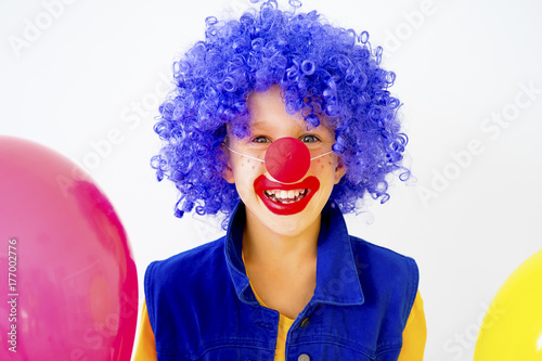 A portrait of a clown