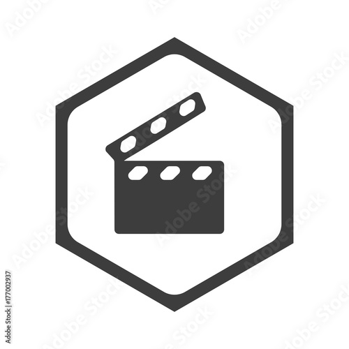 ikona sześciobok z zaokrąglonymi wewnątrz krawędziami