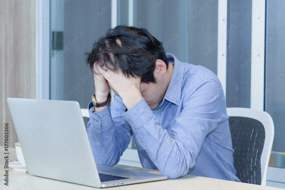 Businessman is disappointed from losing in business situation Businessman is disappointed from losing in business situation