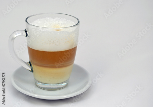 Latte in glass