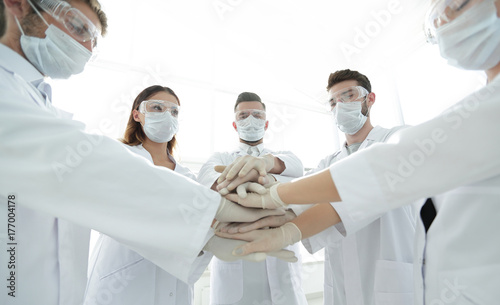 group of professional doctors photo