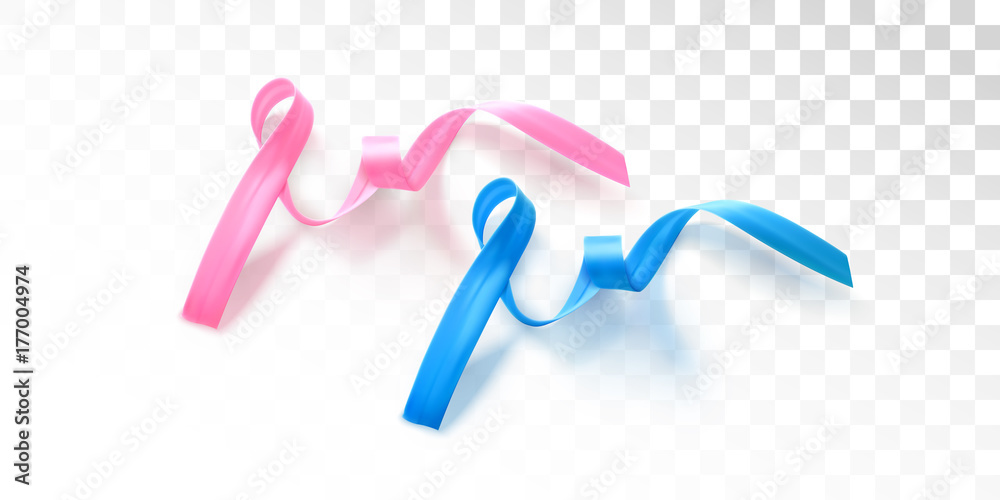 Pink october and Blue november isolated symbols. Pink october and Blue november isolated symbols.