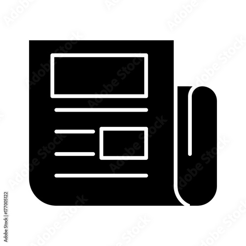 news report icon, illustration, vector sign on isolated background
