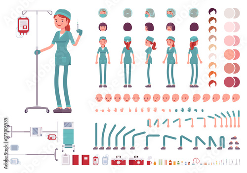 Nurse character creation set