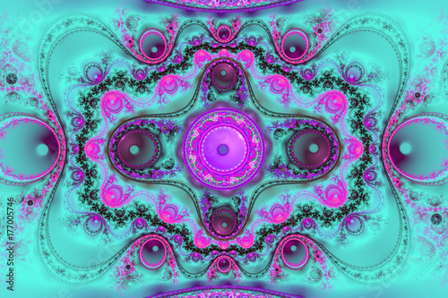 Fractal graphic geometric pattern colorful wallpaper illustrate space dreamin...