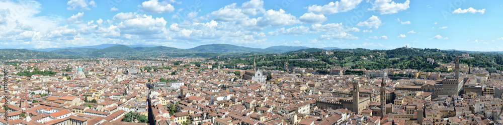 Aerial panoramic view of Florence, Florence, Italy
