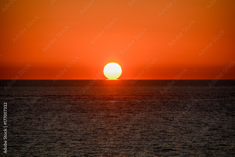 Sunset at sea in Malta 