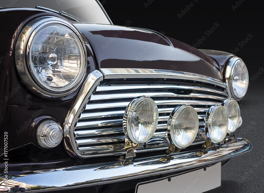 Classic British car front view