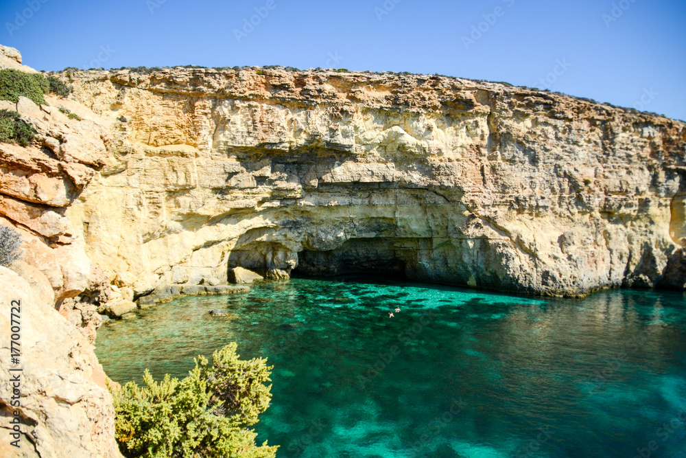 Cliffs at Comino, Malta