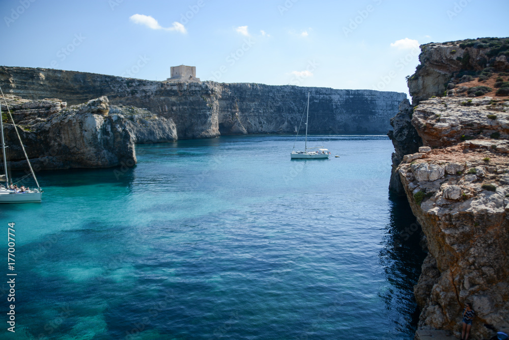 Cliffs at Comino, Malta