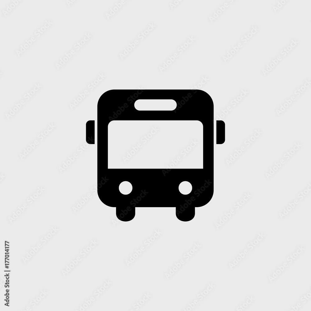 Bus flat vector icon. Transport flat vector icon Bus flat vector icon. Transport flat vector icon