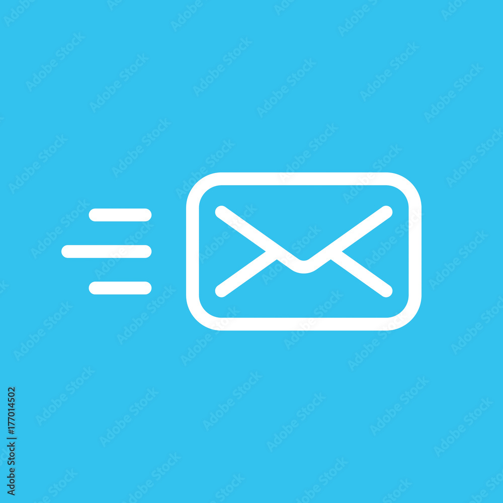 Email flat vector icon. Letter flat vector icon Email flat vector icon. Letter flat vector icon