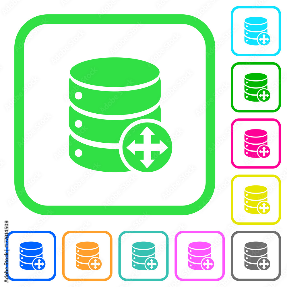 Move database vivid colored flat icons icons