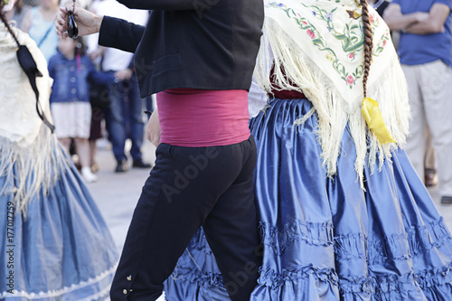 Detail of one of the folk costume of Valencia (Spain).