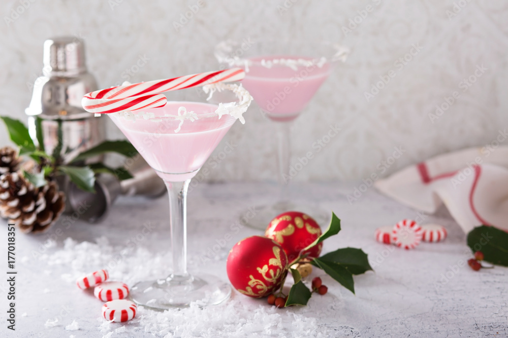 Peppermint martinis for Christmas