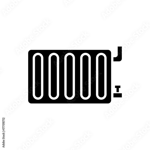 radiator steel panel icon, illustration, vector sign on isolated background