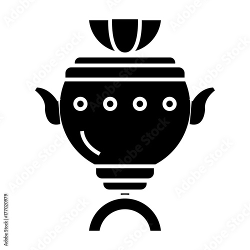 samovar icon, illustration, vector sign on isolated background