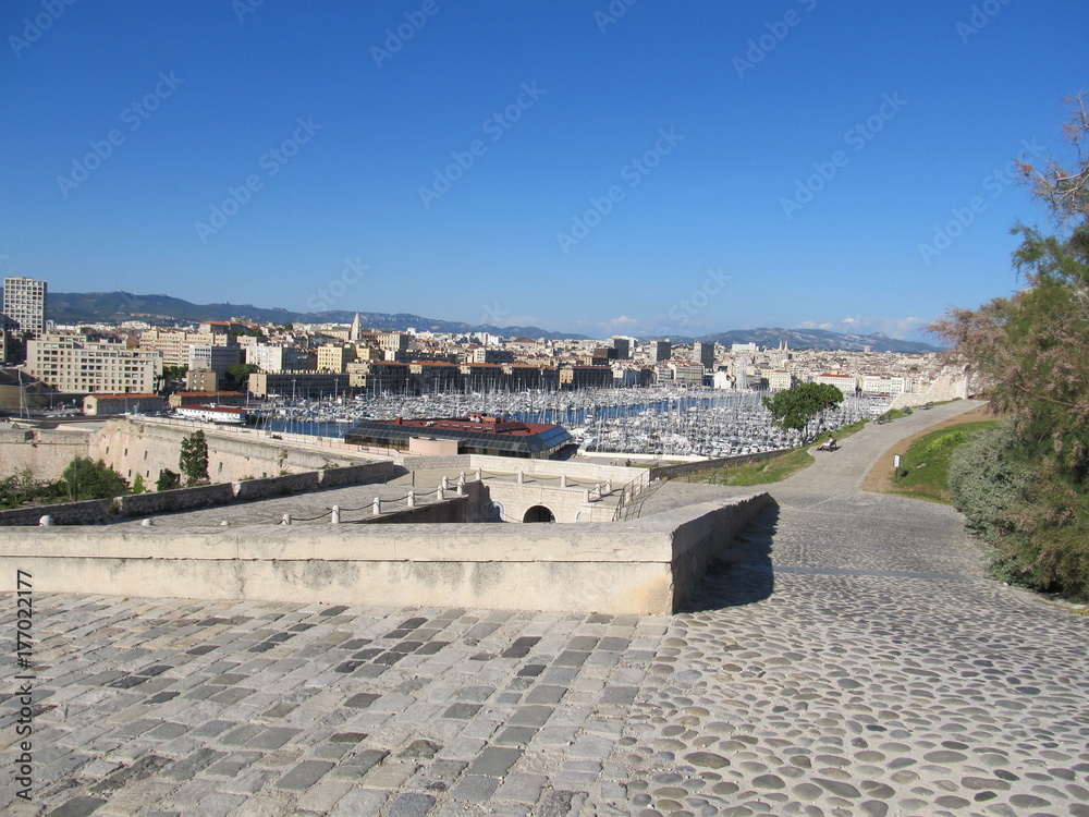 Marseille harbour view, France