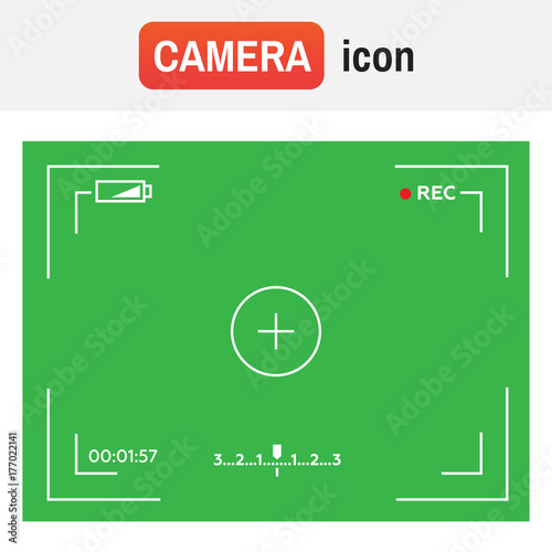camera video frame. Camera viewfinder. Template focusing screen of the camera