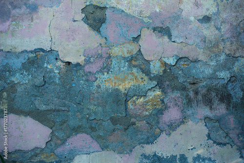 Old wall painted different colors texture background