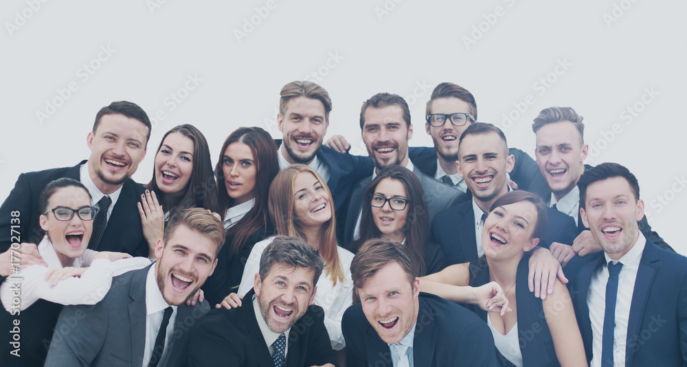 The team of the successful people with their boss