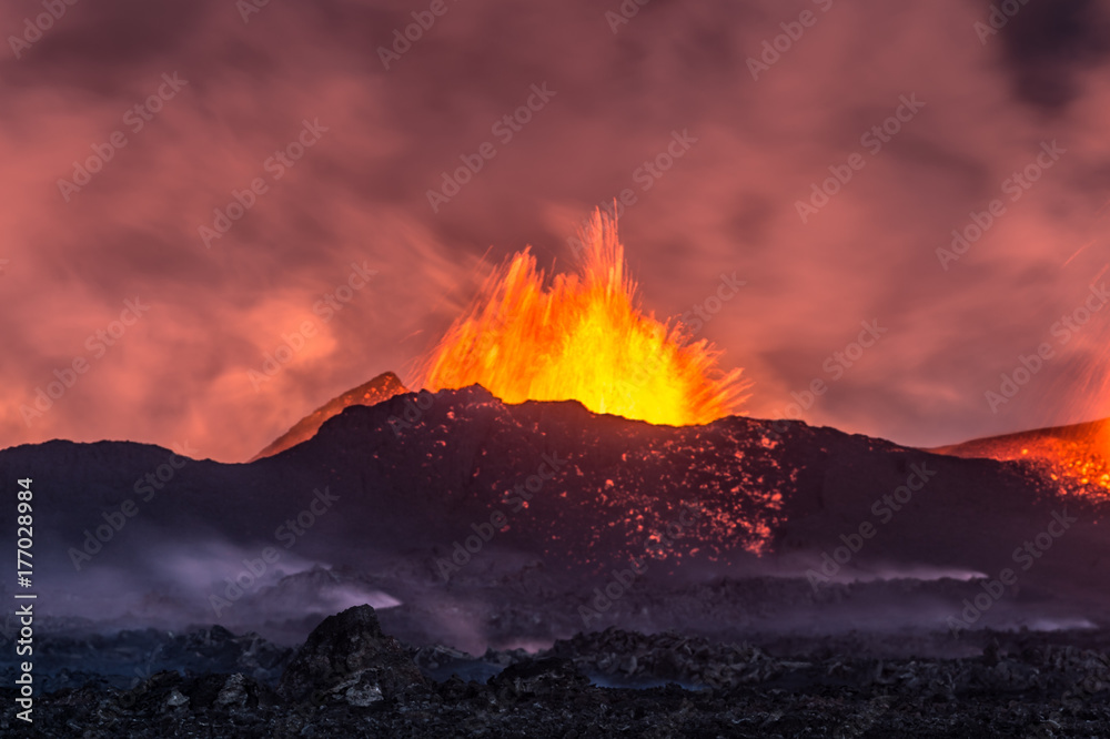Volcanic eruption in Holuhraun - Iceland Volcanic eruption in Holuhraun - Iceland