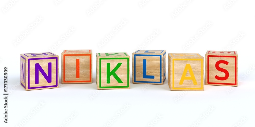 Name Niklas bunte Würfel Name Niklas bunte Würfel
