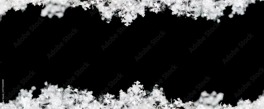 schneekristalle gespiegelt schwarz panorama schneekristalle gespiegelt schwarz panorama