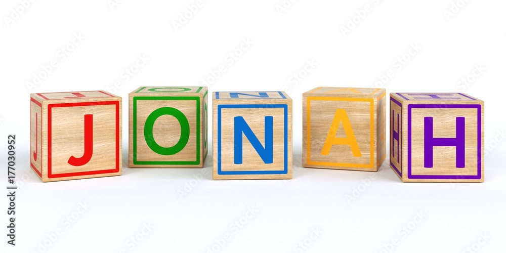Name Jonah bunte Würfel Name Jonah bunte Würfel
