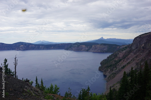 Foggy Crater Lake 