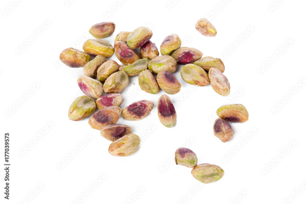 Pistachio nuts isolated on white background Pistachio nuts isolated on white background
