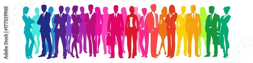 business people and meeting. colorful