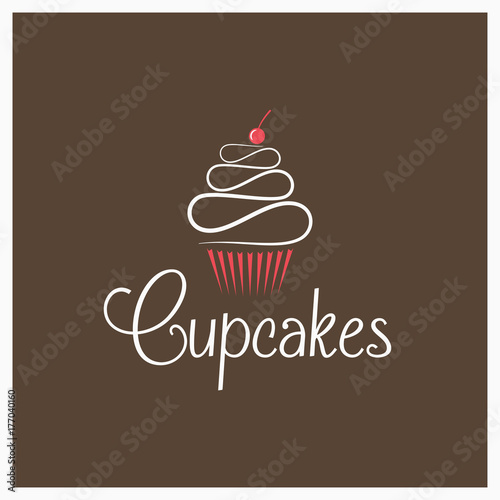 cupcake cream chocolate design background