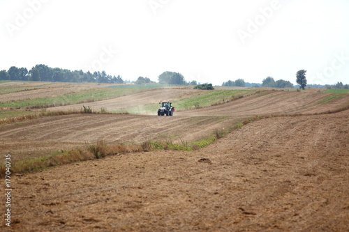 Agricultural work on rural fields. 