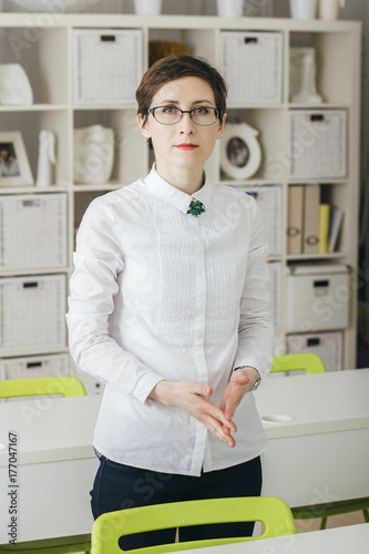 Portrait fashion designer photo