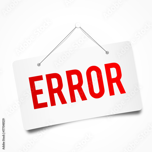 error panel