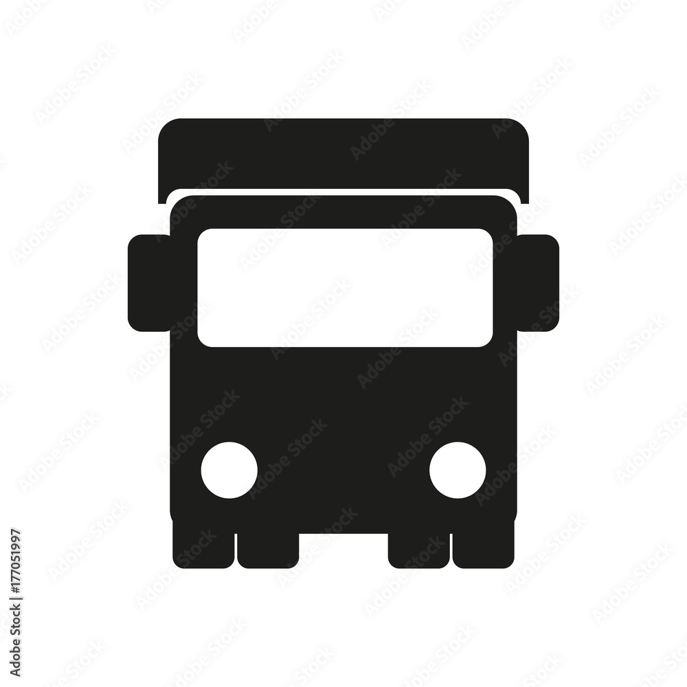 Truck simple icon silhouette on white background. Ground transport. Truck simple icon silhouette on white background. Ground transport.