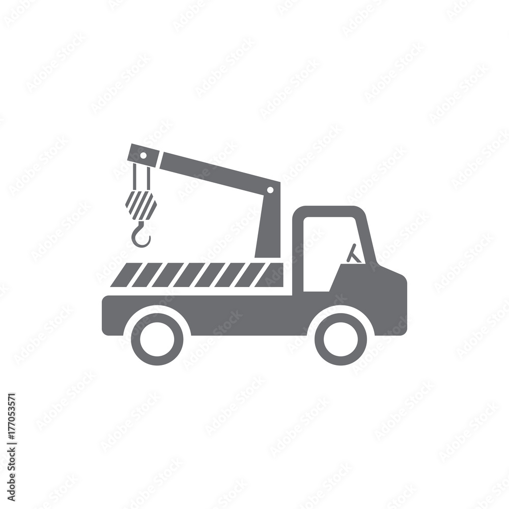 truck crane icon. Simple Set of Transport Vector Line Icons. truck crane icon. Simple Set of Transport Vector Line Icons.