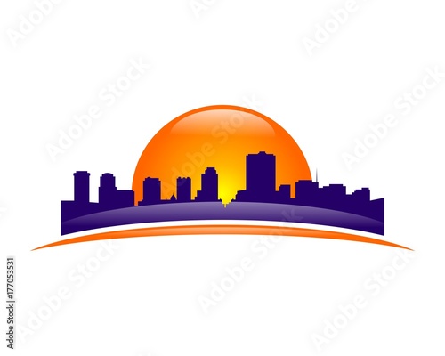 sunset skyline