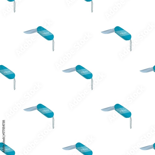 Folding knife with the inscription police.The penknife of the detective. single icon in cartoon style vector symbol stock illustration web.