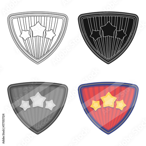 Shield, single icon in cartoon style.Shield, vector symbol stock illustration web.