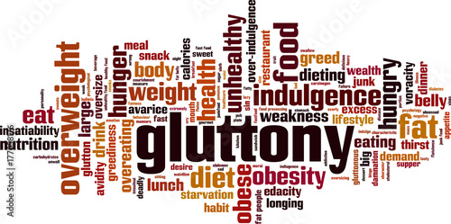 Gluttony word cloud