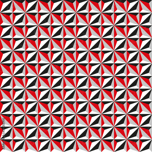 Seamless abstract geometric texture pattern background in red, white and black.