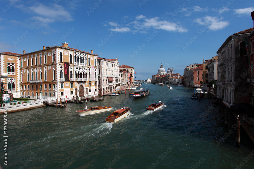 venice moving boats in the canals m