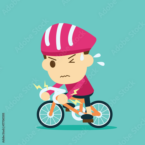 Cyclist injured hand and wrist pain