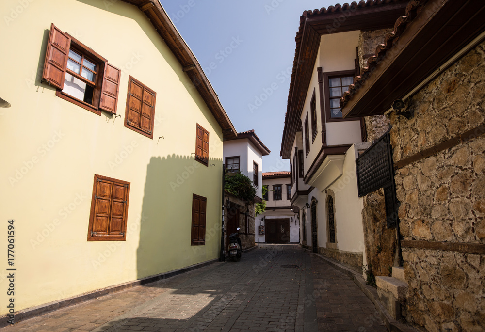 Narrow streets of old Antalya 