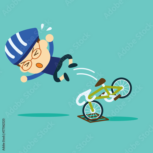 male cyclist ride down the sewer grates