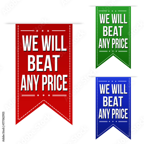 We will beat any price banner design set