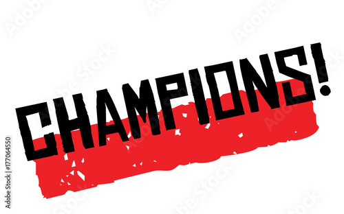 Champions sticker. Authentic design graphic stamp. Original series