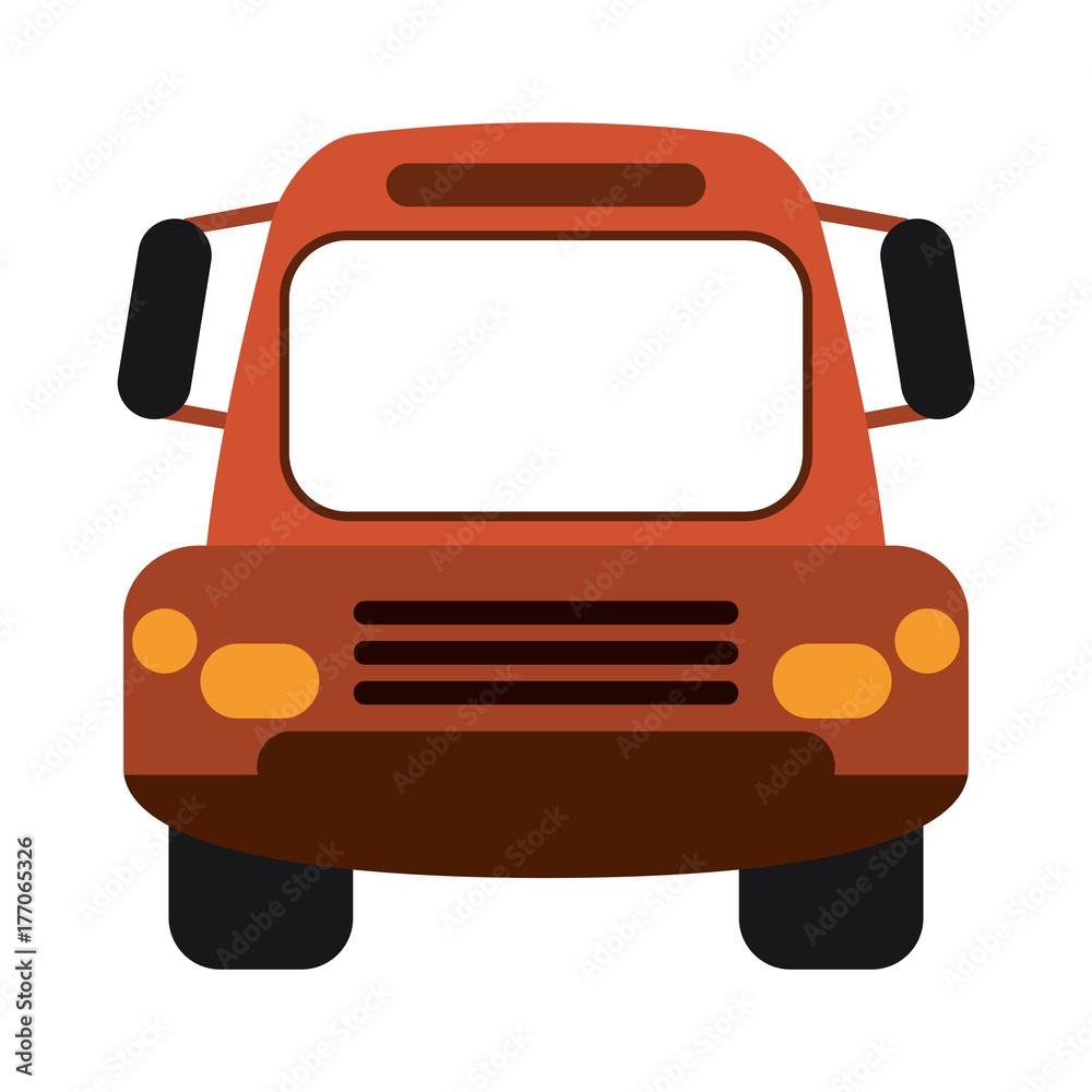 bus frontview icon image vector illustration design bus frontview icon image vector illustration design